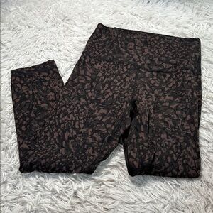 Lululemon Align Crop *21" Wild Thing Camo Brown Earth Multi